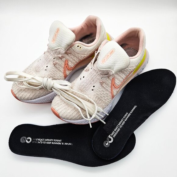Nike React Infinity Flyknit DD3024-102 Running Shoes Women's US 10 Sneakers - Picture 9 of 12